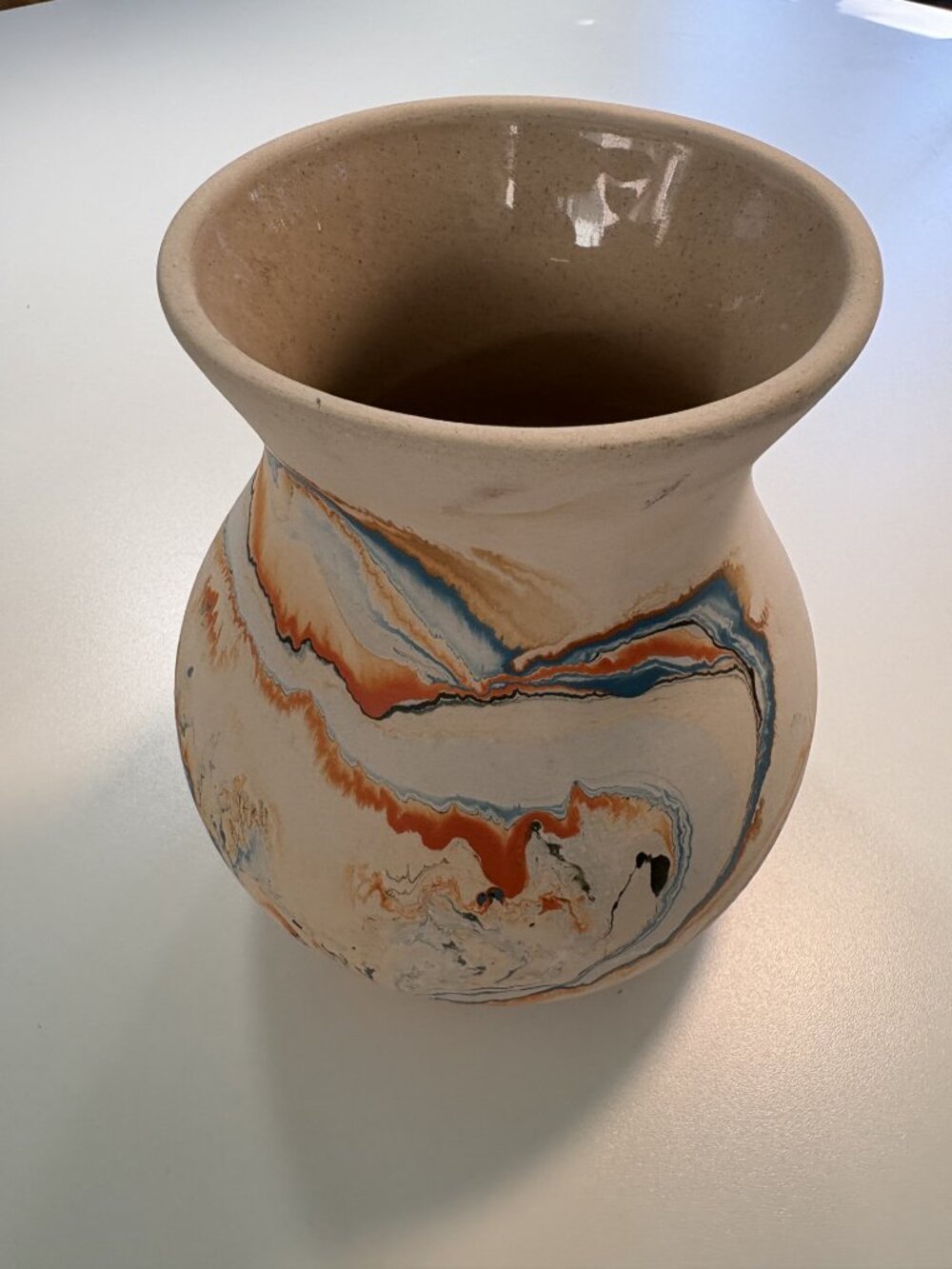 Vintage Nemadji USA Pottery Set 3 Swirl Marbled Vase Pitcher Boho MCM Decor - Picture 2 of 13